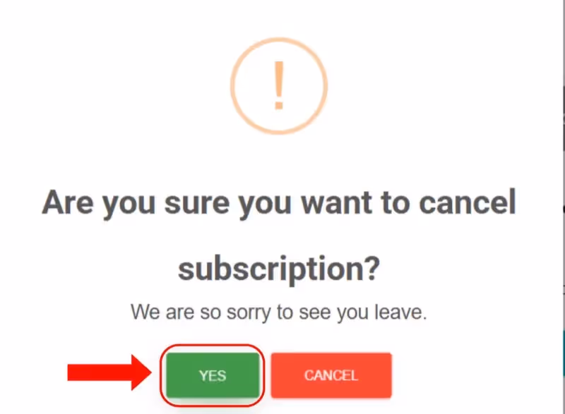 Cancel Your Subscription screenshot
